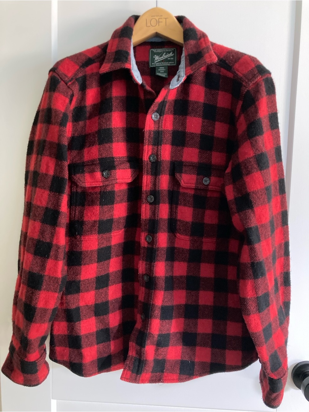 Woolrich Red & Black Buffalo Plaid Heavy Wool Shirt